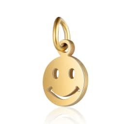 10pcs/lot 7X11.5mm Stainless Steel Small Smile Face Charm Pendant For Women DIY Jewelry Making Charms Wholesale
