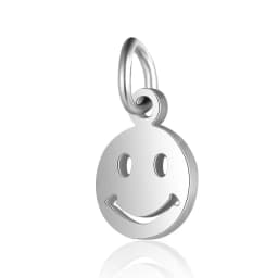 10pcs/lot 7X11.5mm Stainless Steel Small Smile Face Charm Pendant For Women DIY Jewelry Making Charms Wholesale
