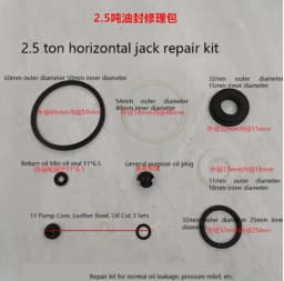 Hydraulic Horizontal 2 Ton 2.5 Ton Jack Fittings. Jack Repair Kit