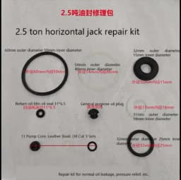 Hydraulic Horizontal 2 Ton 2.5 Ton Jack Fittings. Jack Repair Kit
