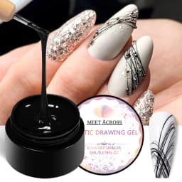 MEET ACROSS 5ml White Black Red Spider Drawing Gel Nail Polish UV Spider Painting Outline Gel Varnish Nails Art All For Manicure