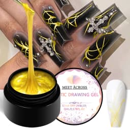 MEET ACROSS 5ml White Black Red Spider Drawing Gel Nail Polish UV Spider Painting Outline Gel Varnish Nails Art All For Manicure