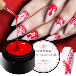 MEET ACROSS 5ml White Black Red Spider Drawing Gel Nail Polish UV Spider Painting Outline Gel Varnish Nails Art All For Manicure