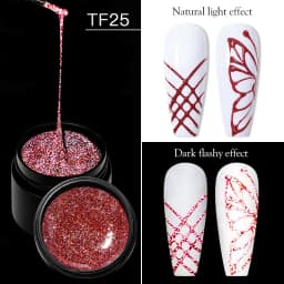 MEET ACROSS 5ml White Black Red Spider Drawing Gel Nail Polish UV Spider Painting Outline Gel Varnish Nails Art All For Manicure