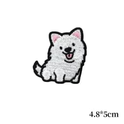 Cute Cartoon Iron on Patch Shiba Inu Corgi Shepherd Dog Embroidery Cloth Stickers Coats Backpack Hat Shoes Decoration Appliques