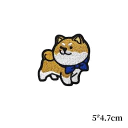Cute Cartoon Iron on Patch Shiba Inu Corgi Shepherd Dog Embroidery Cloth Stickers Coats Backpack Hat Shoes Decoration Appliques