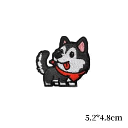 Cute Cartoon Iron on Patch Shiba Inu Corgi Shepherd Dog Embroidery Cloth Stickers Coats Backpack Hat Shoes Decoration Appliques