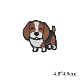 Cute Cartoon Iron on Patch Shiba Inu Corgi Shepherd Dog Embroidery Cloth Stickers Coats Backpack Hat Shoes Decoration Appliques