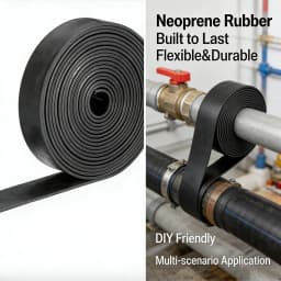 Solid Rubber Strips Neoprene Sheets Rolls 10/15/20/25/30/35/ 40/45/50/60mm DIY Gasket Sealing Padding Reduce Vibration Mat מק