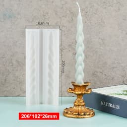 For Fun DIY Long Strip Church Candle Mould Irregular Shape Candle Silicone Mold Candlelight Dinner Handmade Candle Making Mold