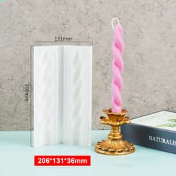 For Fun DIY Long Strip Church Candle Mould Irregular Shape Candle Silicone Mold Candlelight Dinner Handmade Candle Making Mold