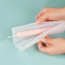 For Fun DIY Long Strip Church Candle Mould Irregular Shape Candle Silicone Mold Candlelight Dinner Handmade Candle Making Mold