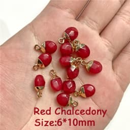 5PCS Natural Faceted Tiny Stone Pendants Charms Geometric Gems Pendant Fit Making Jewelry Necklaces Earrings DIY Accessory
