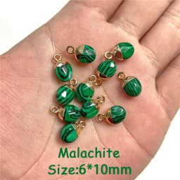 5PCS Natural Faceted Tiny Stone Pendants Charms Geometric Gems Pendant Fit Making Jewelry Necklaces Earrings DIY Accessory