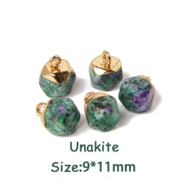 5PCS Natural Faceted Tiny Stone Pendants Charms Geometric Gems Pendant Fit Making Jewelry Necklaces Earrings DIY Accessory