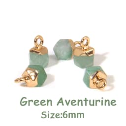 5PCS Natural Faceted Tiny Stone Pendants Charms Geometric Gems Pendant Fit Making Jewelry Necklaces Earrings DIY Accessory