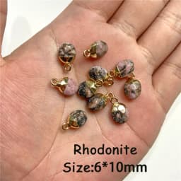 5PCS Natural Faceted Tiny Stone Pendants Charms Geometric Gems Pendant Fit Making Jewelry Necklaces Earrings DIY Accessory