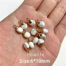 5PCS Natural Faceted Tiny Stone Pendants Charms Geometric Gems Pendant Fit Making Jewelry Necklaces Earrings DIY Accessory