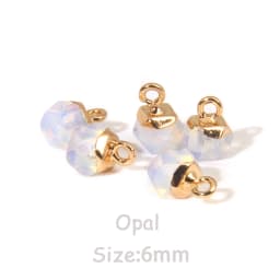 5PCS Natural Faceted Tiny Stone Pendants Charms Geometric Gems Pendant Fit Making Jewelry Necklaces Earrings DIY Accessory