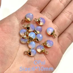 5PCS Natural Faceted Tiny Stone Pendants Charms Geometric Gems Pendant Fit Making Jewelry Necklaces Earrings DIY Accessory