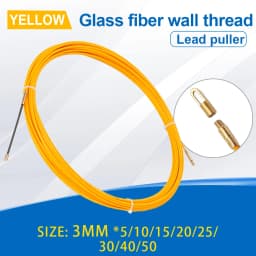5-50M Cable Puller 3mm Cable Puller Fish Tape Yellow Cable Fiberglass Fish Tape Reel Puller Fiberglass Metal Wall Wire Conduit