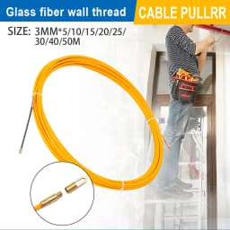 5-50M Cable Puller 3mm Cable Puller Fish Tape Yellow Cable Fiberglass Fish Tape Reel Puller Fiberglass Metal Wall Wire Conduit