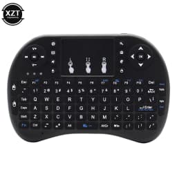 Backlit English Russian Arabic Spain Hebrew 2.4G Air Mouse Android TV Box PC I8 Mini Wireless Keyboard Remote Touchpad