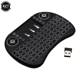 Backlit English Russian Arabic Spain Hebrew 2.4G Air Mouse Android TV Box PC I8 Mini Wireless Keyboard Remote Touchpad