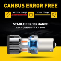 AUXITO 2x 1156 BA15S P21W LED Error Free No Hyperflash PY21W BAU15S T20 7440 W21W LED Indicator Bulb Car Turn Signal Light Amber