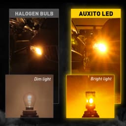AUXITO 2x 1156 BA15S P21W LED Error Free No Hyperflash PY21W BAU15S T20 7440 W21W LED Indicator Bulb Car Turn Signal Light Amber