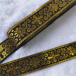 7 Meters 1 Inch 25mm Gold Color Silver Color Vintage Ethnic Embroidery Ribbon Boho Lace Trim DIY Clothes Bag Embroidered Fabric