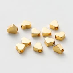 5MM 20pcs/bag 14K 18K Gold Color Plated Flat Heart Shape Charm Spacer Beads Loose Beads For DIY Jewelry Accessories Wholesale
