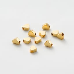 5MM 20pcs/bag 14K 18K Gold Color Plated Flat Heart Shape Charm Spacer Beads Loose Beads For DIY Jewelry Accessories Wholesale