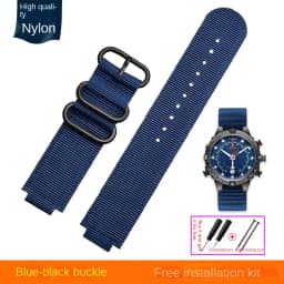24*16mm Convex Metal ring nylon Watchband For TIMEX Tidal T2N721 T2N720 TW2T76500 TW2T76300 Sport breathable Canvas Watch Strap