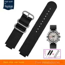 24*16mm Convex Metal ring nylon Watchband For TIMEX Tidal T2N721 T2N720 TW2T76500 TW2T76300 Sport breathable Canvas Watch Strap