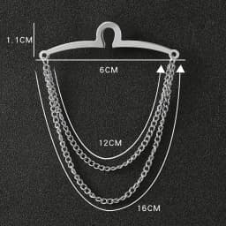 Tie Chain Mens Necktie Windbreak Chain Metal U-chain Dress Shirts Brooch Windbreak Changeless Brooch Lapel Pin Neck Ties Clip