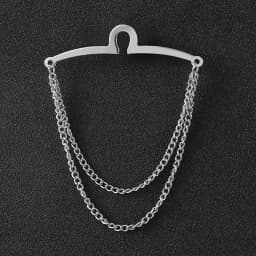 Tie Chain Mens Necktie Windbreak Chain Metal U-chain Dress Shirts Brooch Windbreak Changeless Brooch Lapel Pin Neck Ties Clip
