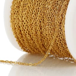 10Meters 1/1.5/2mm Gold Stainless Steel Chain O Shape Cross Chains for DIY Jewelry Making Bracelets Necklace Bulk Chain Supplies