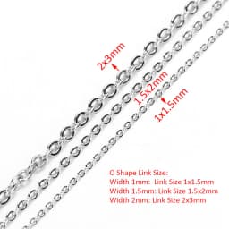 10Meters 1/1.5/2mm Gold Stainless Steel Chain O Shape Cross Chains for DIY Jewelry Making Bracelets Necklace Bulk Chain Supplies