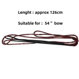 16 Strands  Bowstring Archery Recurve Bow Longbow Replace Bowstring Fit 48''-70''Bow Black And Red Bow String Shooting