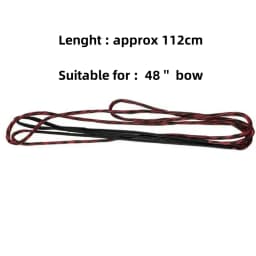 16 Strands  Bowstring Archery Recurve Bow Longbow Replace Bowstring Fit 48''-70''Bow Black And Red Bow String Shooting