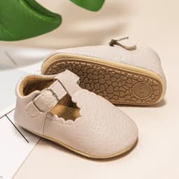 KIDSUN Newborn Baby Shoes Stripe PU Leather Boy Girl Shoes Toddler Rubber Sole Anti-slip First Walkers Infant Moccasins