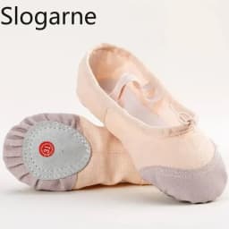 Students' Ballet Shoes Kids' Indoor Leather Sole Train Yoga Shoes Girls' Cotton Stage Show Dance Footwear Women Pole Dance Shoes