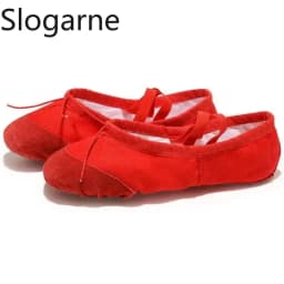 Students' Ballet Shoes Kids' Indoor Leather Sole Train Yoga Shoes Girls' Cotton Stage Show Dance Footwear Women Pole Dance Shoes