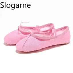 Students' Ballet Shoes Kids' Indoor Leather Sole Train Yoga Shoes Girls' Cotton Stage Show Dance Footwear Women Pole Dance Shoes