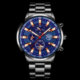 2023 Mens Watches Fashion Luxury Men Black Stainless Steel Quartz Wristwatch Man Business Casual Leather Watch relogio masculino