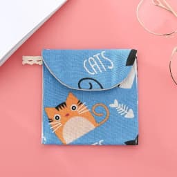 Portable Sanitary Napkin Storage Bag Women Cosmetic Organizer Girls Ladies Cute Coin Card Sanitary Pad Pouch Small Cosmetic Bag
