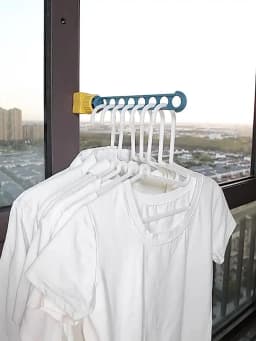 Drying Rack Balcony Clothes Drying Rack Wall Mounted Clothes Drying Rack Bathroom Drying Rack Indoor Space Saving 8 Holes