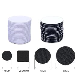 Strong Self Adhesive Hook and Loop Fastener Tape Round Square Carpet Anti Slip Double-side Self-adhesive Nylon Fixed Sticker