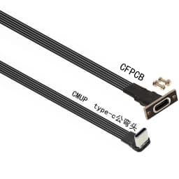 10CM Flat Elbow USB-C Type C Up/Down 90 Degree Data Load PD Cable Left and Right USB C universal data cable for Android phones